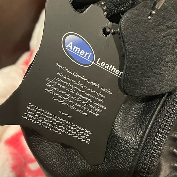 AMERILEATHER Joreah Black Leather Skull Backpack With Removable Coin Pouch 🖤💀 - Picture 8 of 11